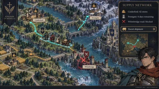 Supply roads and winter stores