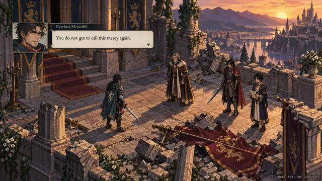 Father and sons at the last gate